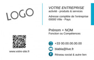 CARTE de VISITE  | 2.2 Bleu |