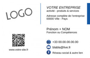 CARTE de VISITE  | 2.3 Bleu |