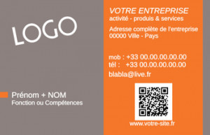 CARTE de VISITE  | 3.1 Orange |