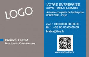 CARTE de VISITE  | 3.2 Bleu |