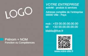 CARTE de VISITE  | 3.5 Bleu |