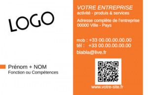 CARTE de VISITE  | 4.1 Orange |