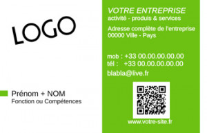 CARTE de VISITE  | 4.4 Vert |