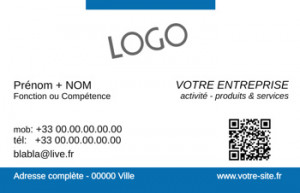 CARTE de VISITE  | 5.1 Bleu |