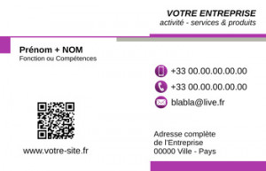 CARTE de VISITE  | 6.1 Violet |