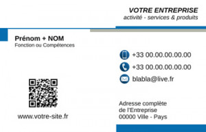 CARTE de VISITE  | 6.3 Bleu |